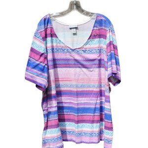 Multicolored tunic with beaded accents
